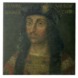Azulejo Retrato de Henry VII (1457-1509) (aceite en el