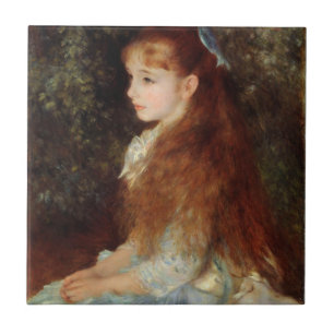 Azulejo Retrato de Irene - Pintura impresionista de Renoir