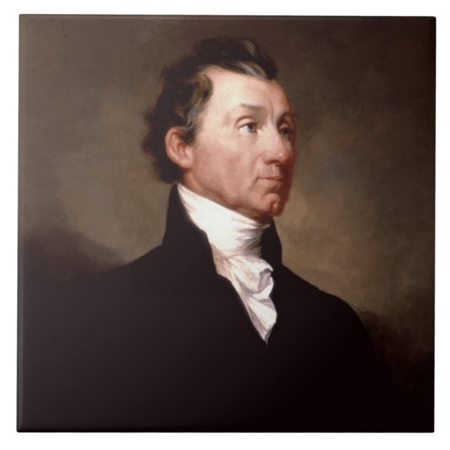 Azulejo Retrato de James Monroe, primer presidente norteam (Frente)