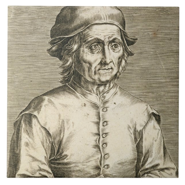 Azulejo Retrato de la placa 3 de Hieronymus Bosch (Frente)