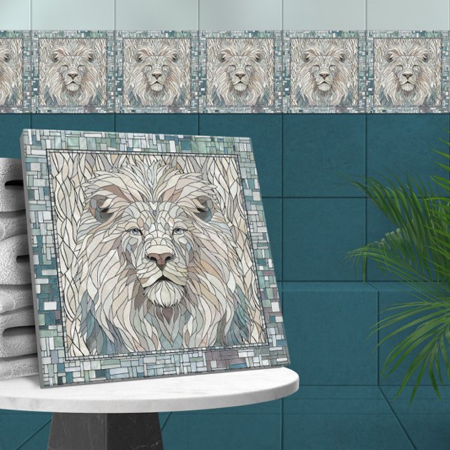 Azulejo Retrato de león Mosaic Art (Subido por el creador)