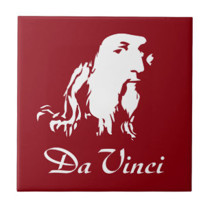 Azulejo Retrato de Leonardo Da Vinci