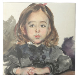 Azulejo Retrato de Marie (Chica joven de Cute)