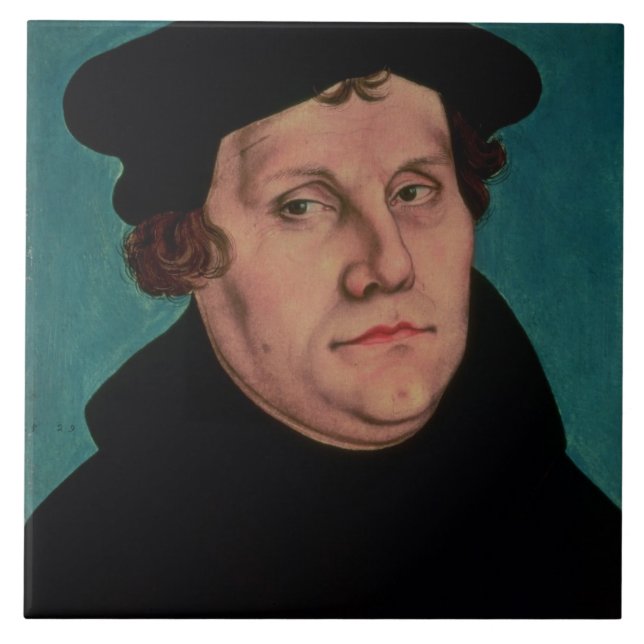 Azulejo Retrato de Martin Luther, 1529 (Frente)