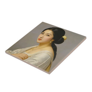 Azulejo Retrato de mujer Bella Artes "Yuki Mori"