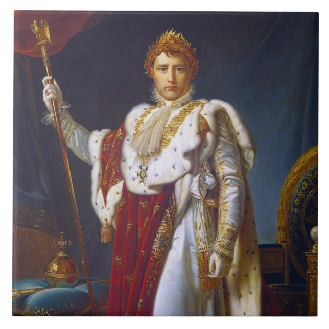 Azulejo Retrato de Napoleón Bonaparte, Francois Gérard (Frente)