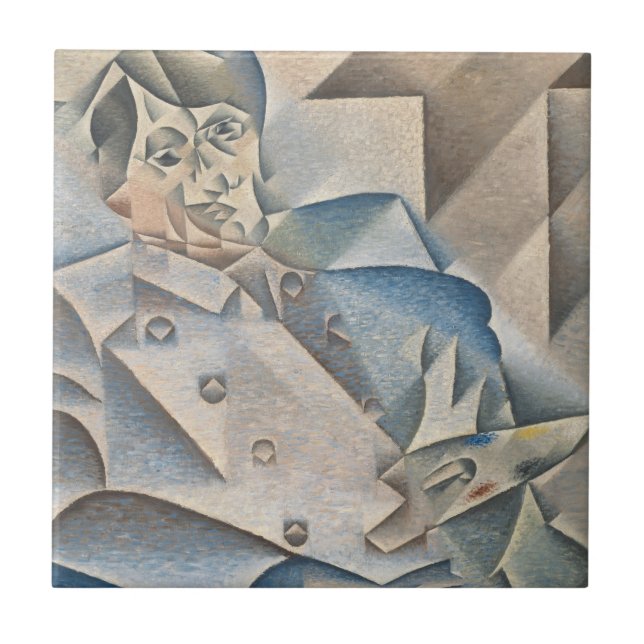 Azulejo Retrato de Pablo Picasso por Juan Gris (Frente)