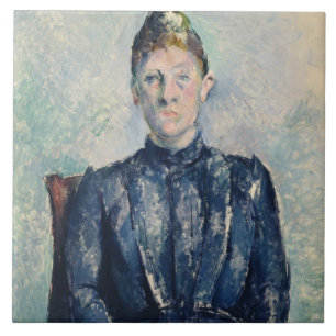 Azulejo Retrato de Paul Cezanne el   de señora Cezanne,