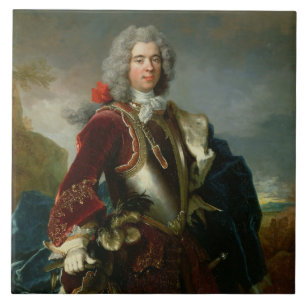 Azulejo Retrato de príncipe Jacques 1er Grimaldi (aceite