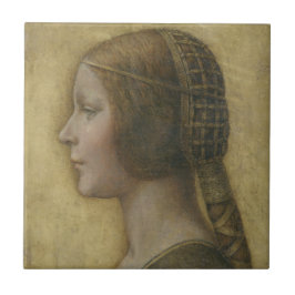 Azulejo Retrato de un prometido joven de Leonardo da Vinci