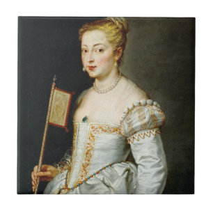 Azulejo Retrato de una dama de Paul Rubens