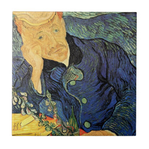 Azulejo Retrato del doctor Gachet de Vincent van Gogh