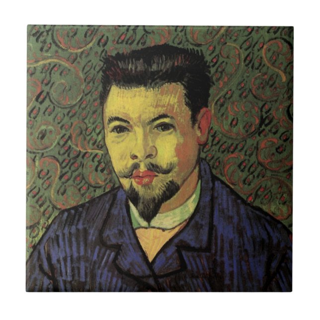 Azulejo Retrato del Médica Felix Rey de Vincent van Gogh (Frente)