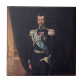 Azulejo Retrato del Zar Nicolás II (por Albert Edelfelt)