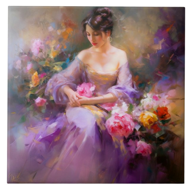 Azulejo Retrato elegante (Frente)