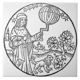 Azulejo Retrato ideal de Aristóteles (384-322 A.C.), copi