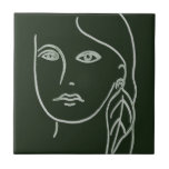 Azulejo Retrato malaquita<br><div class="desc">Retrato malaquita I de Melissa Wang. | 139003D</div>