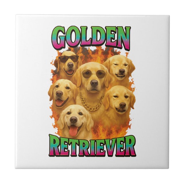 Azulejo Retriever Dorado (Frente)