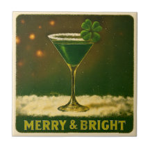 Retro 50s Martini Irlandés de Navidad de Cuatro Ho