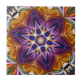 Azulejo Retro Boho Bohemie Hippie Trippy Rosette Mandala