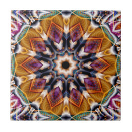 Azulejo Retro Boho Bohemie Hippie Trippy Rosette Mandala