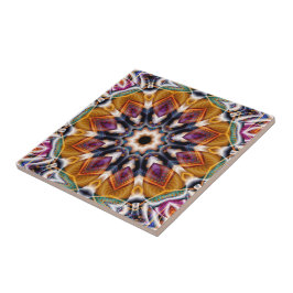 Azulejo Retro Boho Bohemie Hippie Trippy Rosette Mandala