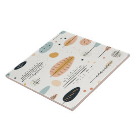 Azulejo Retro Boho Resumen colección de moda