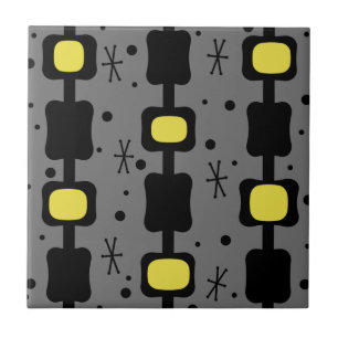 Azulejo Retro Columnas Medias De Mod Cajas Amarillo