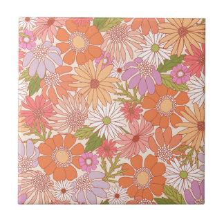 Azulejo Retro Daisy Garden