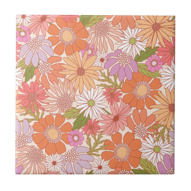 Azulejo Retro Daisy Garden (Frente)