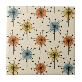 Azulejo Retro de flores de Starburst Sputnik