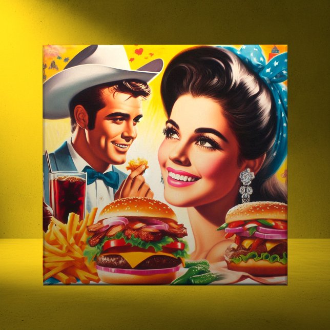 Azulejo Retro Fast Food Couple (Subido por el creador)
