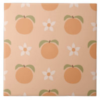 Retro Floral de Melocotón Lindo Sureño