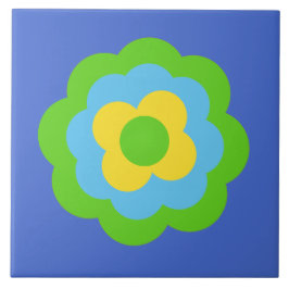 Azulejo Retro Flower Flowers Blumen Muster 70er 70ies 70s