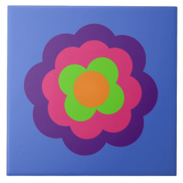 Azulejo Retro Flower Flowers Blumen Muster 70er 70ies 70s