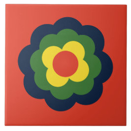 Azulejo Retro Flower Flowers Blumen Muster 70er 70ies 70s