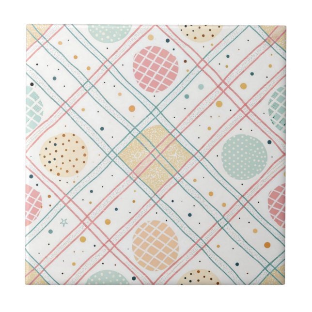 Azulejo Retro Geometric Circle | Mid-Century Abstract (2) (Frente)