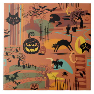 Azulejo Retro Halloween O'Rama