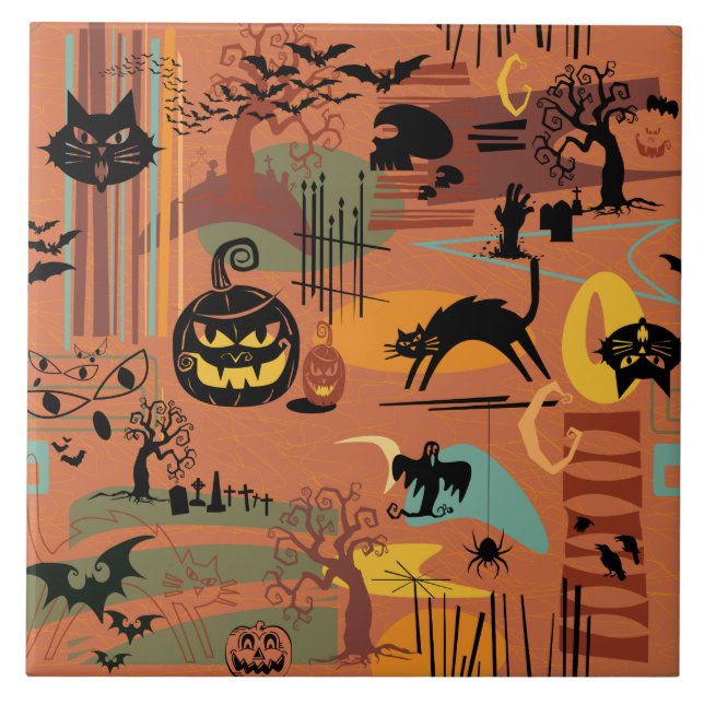Azulejo Retro Halloween O'Rama (Frente)