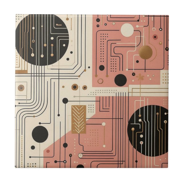 Azulejo Retro Mid Century Modern  (Frente)