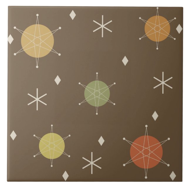 Azulejo Retro Mid Mod Starburst Sky Multicoled (Frente)