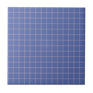 Azulejo Retro Minimalista azul y blanco transparente eléct