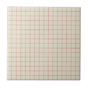 Azulejo Retro Minimalista de control blanco y rojo
