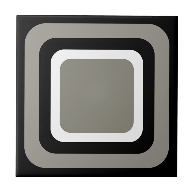 Azulejo Retro Negro Blanco Gris (Frente)