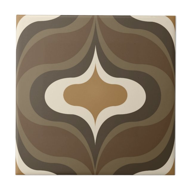 Azulejo Retro Pattern Brown (Frente)