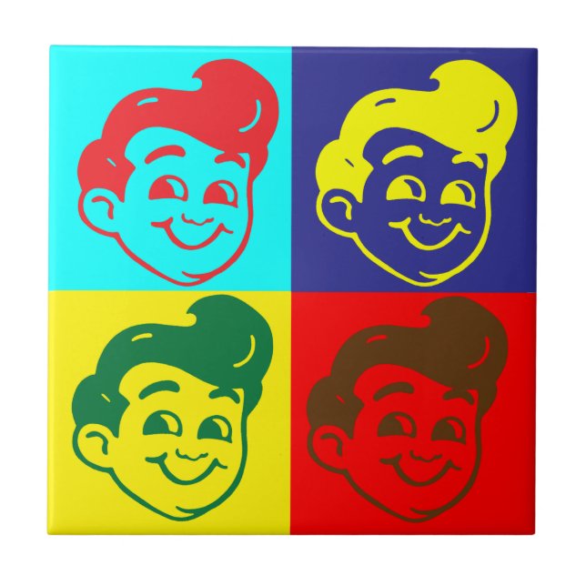 Azulejo Retro-Style Cerámica Tile Coaster (Frente)