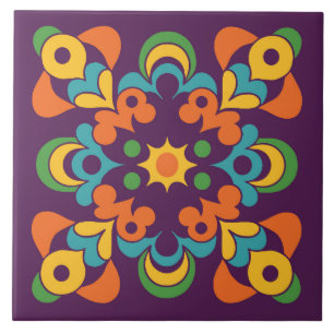 Azulejo Retro Sunburst Flare