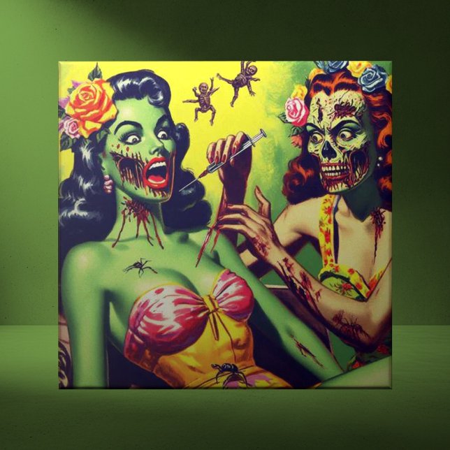 Azulejo Retro Zombie Pin-up (Subido por el creador)