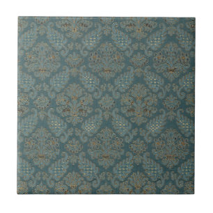 Azulejo retrogrupo de textura de patrón textil medieval