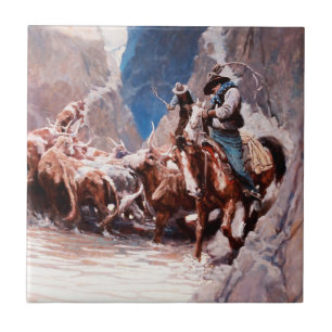 Azulejo Reuniendo el arte occidental de NC Wyeth
